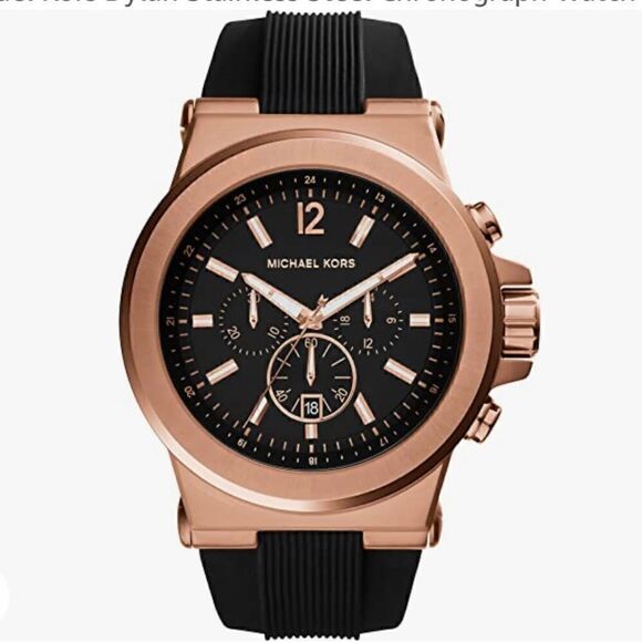 Michael Kors Silicone band Dylan Chronograph Watch - Picture 1 of 5